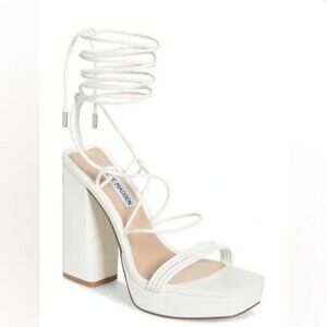 Steve Madden Women's Manzie Ankle-Tie Platform Dress Sandals